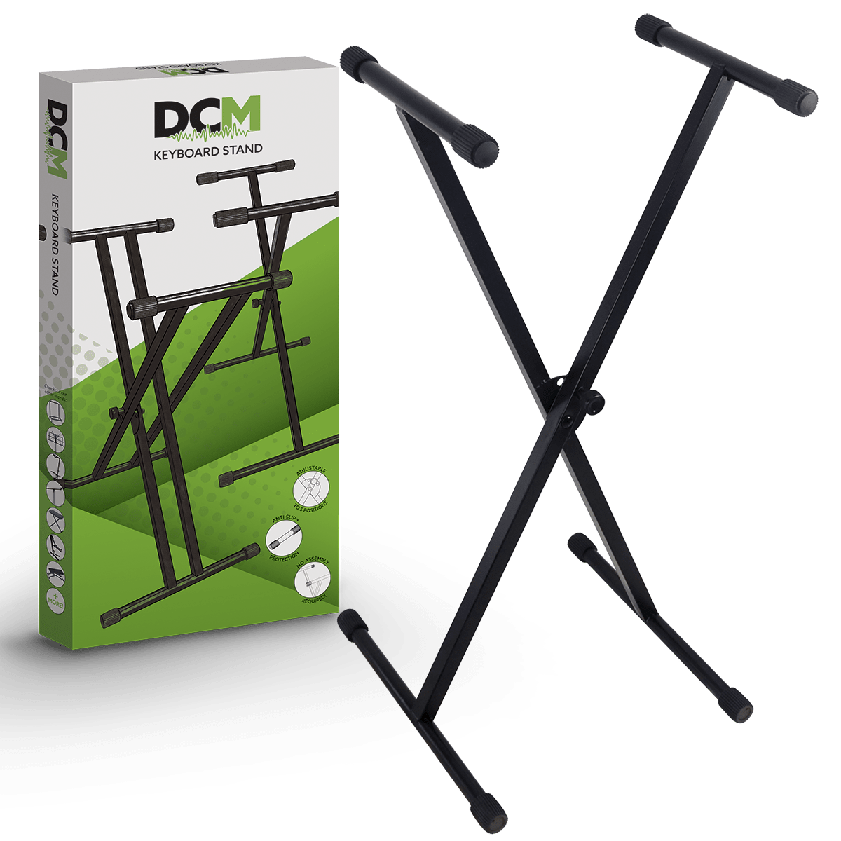 DCM STKXW-S02 Keyboard Stand Single Braced pre-assembled DCM Keyboard Stands