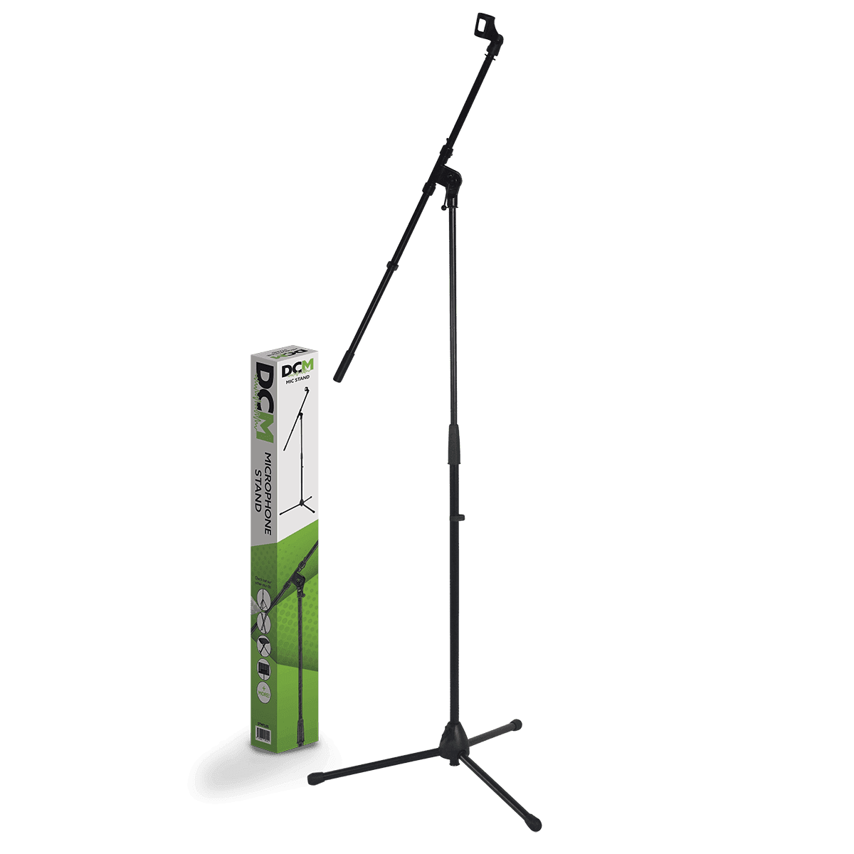 DCM MTL05 Microphone Boom Stand Black with Mic Clip - GIG Guitars