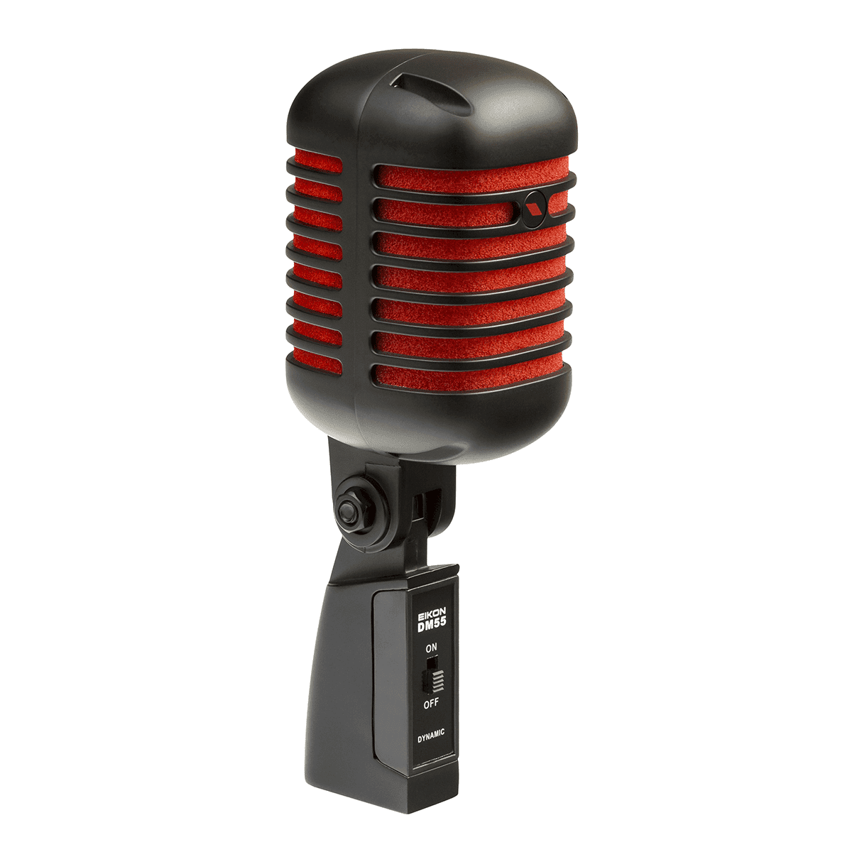 Eikon DM55V2RDBK “Vintage” Professional Vocal Dynamic Microphone Satin Black & Red - GIG Guitars