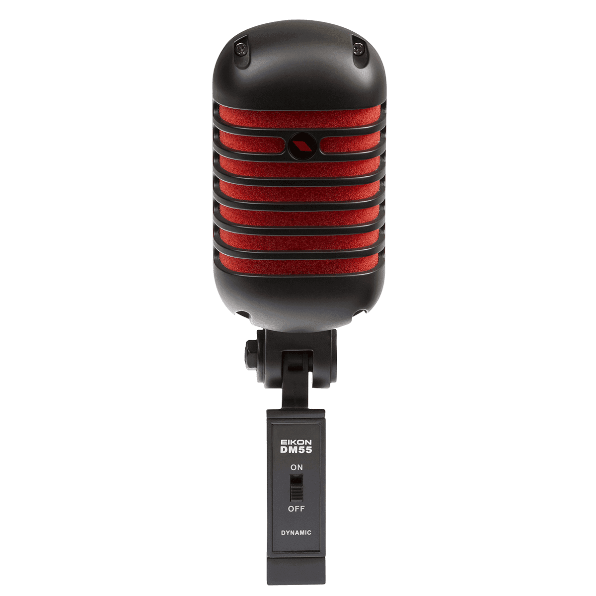 Eikon DM55V2RDBK “Vintage” Professional Vocal Dynamic Microphone Satin Black & Red - GIG Guitars