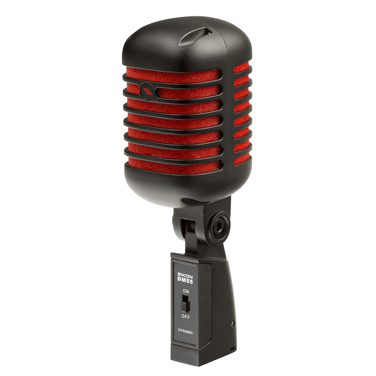 Eikon DM55V2RDBK “Vintage” Professional Vocal Dynamic Microphone Satin Black & Red - GIG Guitars