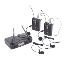 Eikon WM700DHA Belt-Pack with Headset & Lapel Dual Wireless System 516-562Mhz Eikon Microphone