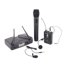 Eikon WM700DKITA Handheld + Belt-Pack with Headset & Lapel Dual Wireless System 516-562Mhz Eikon Microphone