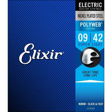 Elixir 12000 Polyweb Electric Super Light 9-42 Elixir Electric Guitar Strings