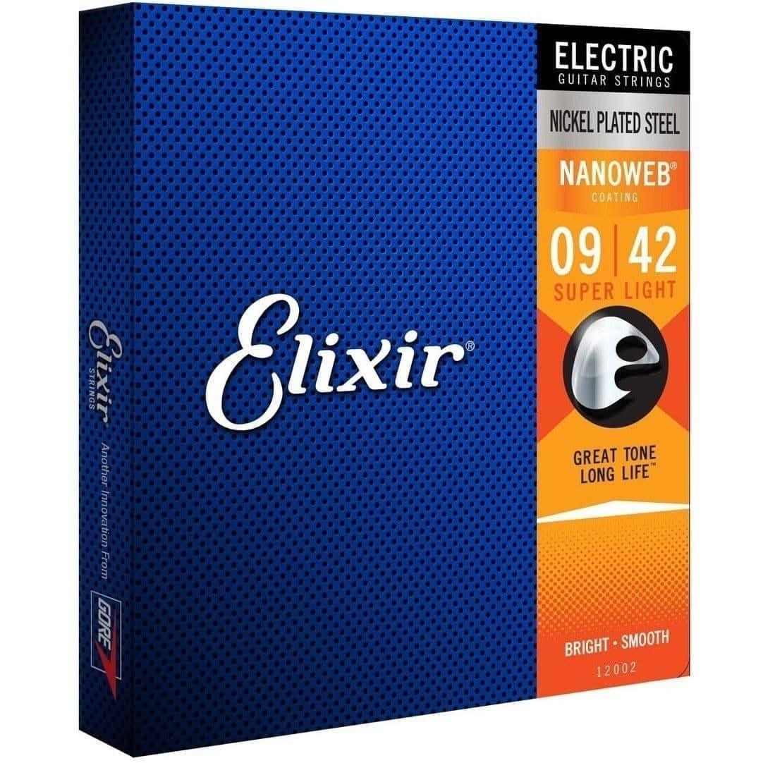 Elixir 12002 Nanoweb Electric Super Light 9-42 - GIG Guitars