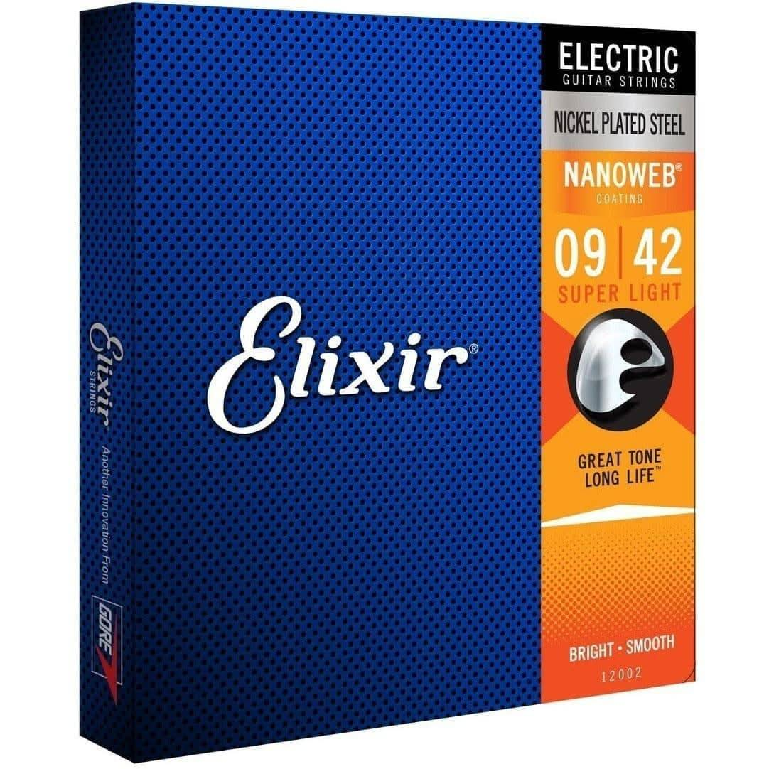 Elixir 12002 Nanoweb Electric  Super Light 9-42 - GIG Guitars