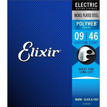 Elixir 12025 Polyweb Electric Custom Light 9-46 Elixir Electric Guitar Strings