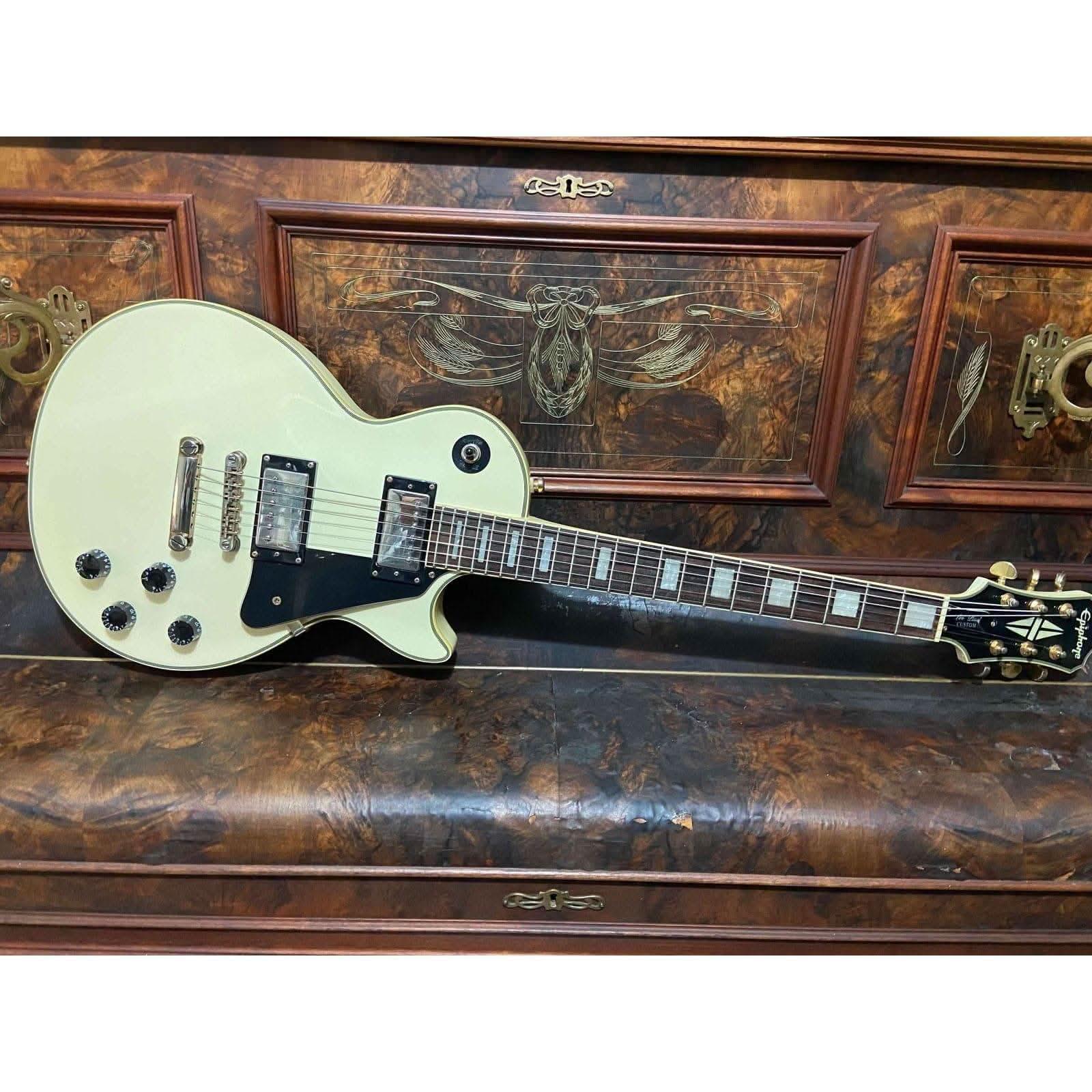 2008 EPIPHONE LES PAUL CUSTOM - ALPINE WHITE - GIG Guitars