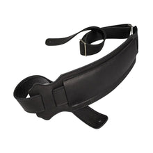 Franklin Vintage Black Glove leather bass strap w/suede backing and 3.5″ shoulder pad Franklin Straps NatMusProduct 1