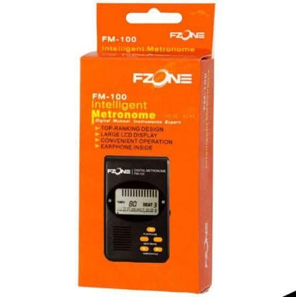 FZONE Digital Metronome with Earpiece & Speaker in Black - GIG Guitars