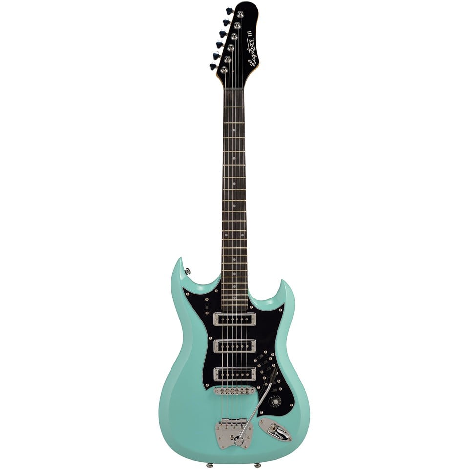 Hagstrom Guitars Electric Guitars Aged Blue Sky, H-III Retroscape 1