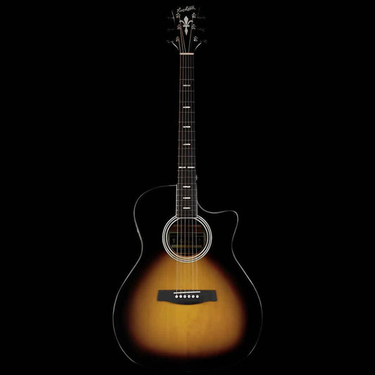 Hagstrom Siljan II Series Grand Auditorium AC/EL Guitar with Cutaway in Tobacco Sunburst - GIG Guitars