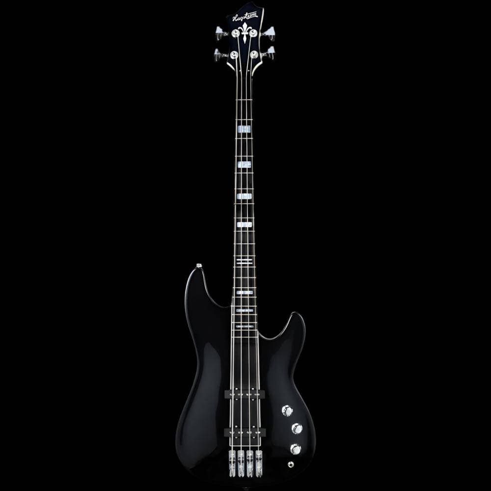 Hagstrom Super Swede Bass Guitar in Black Gloss - GIG Guitars