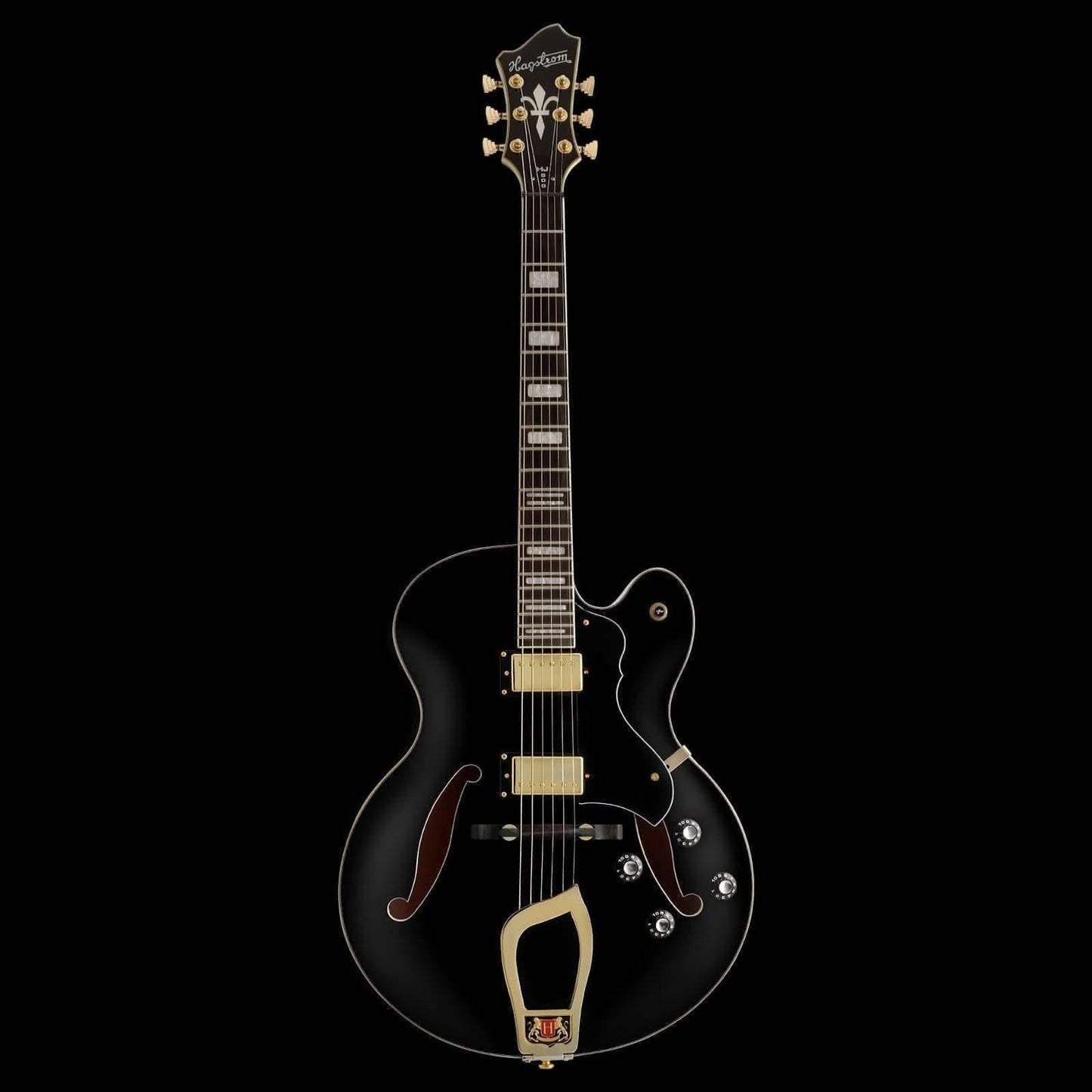 Hagstrom HJ500 Hollow Body Guitar in Black Gloss - GIG Guitars