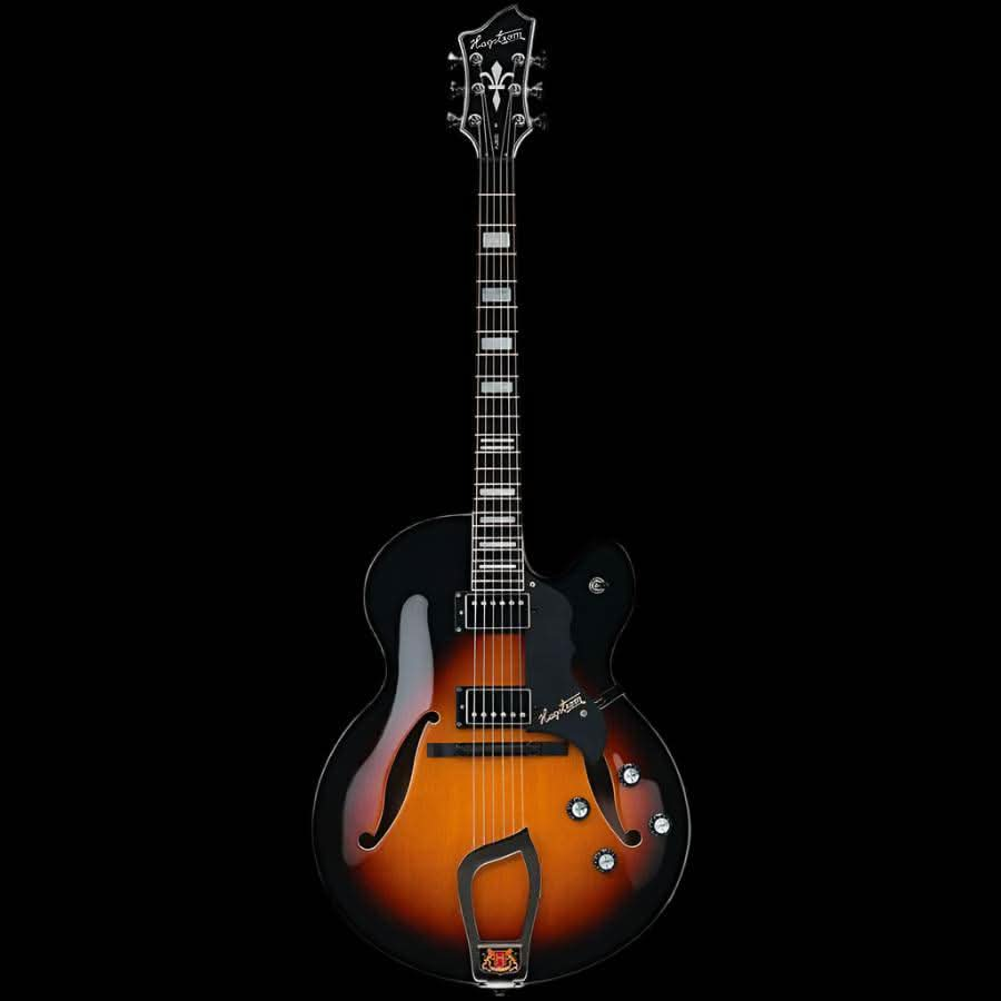 Hagstrom HJ800 Hollow Body Guitar in 3 Tone Sunburst - GIG Guitars