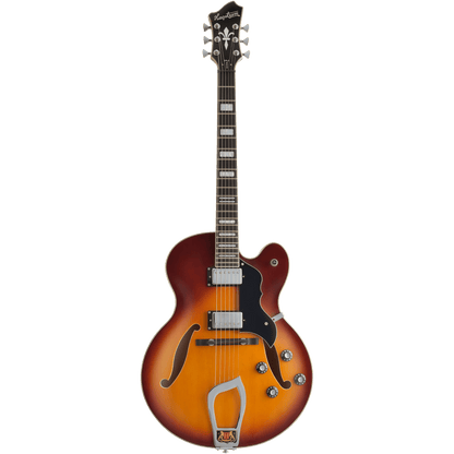 Hagstrom HJ800 Hollow Body Guitar in Vintage Sunburst