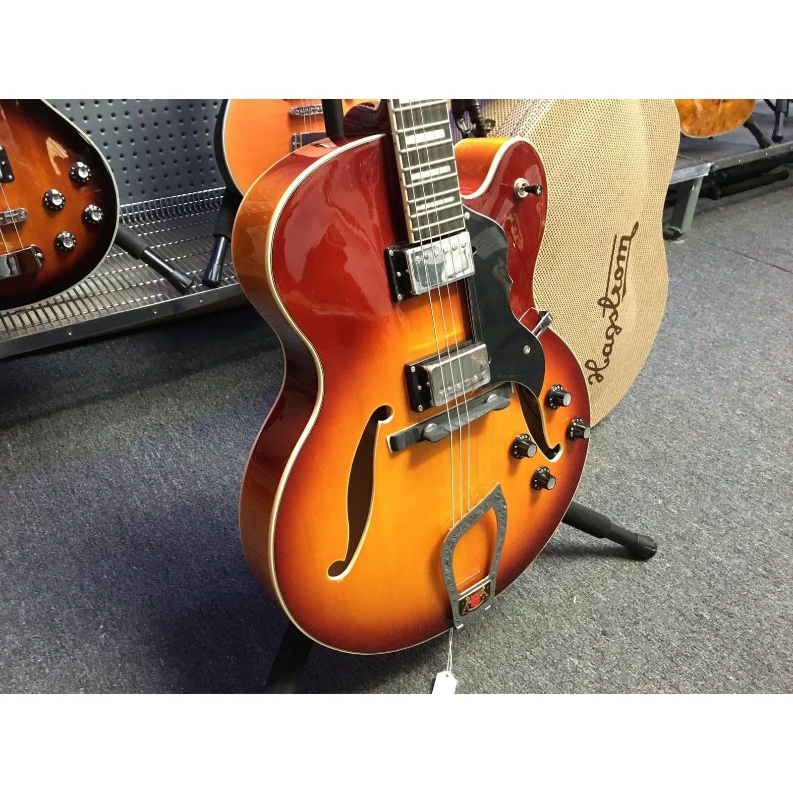 Hagstrom HJ800 Hollow Body Guitar in Vintage Sunburst - GIG Guitars