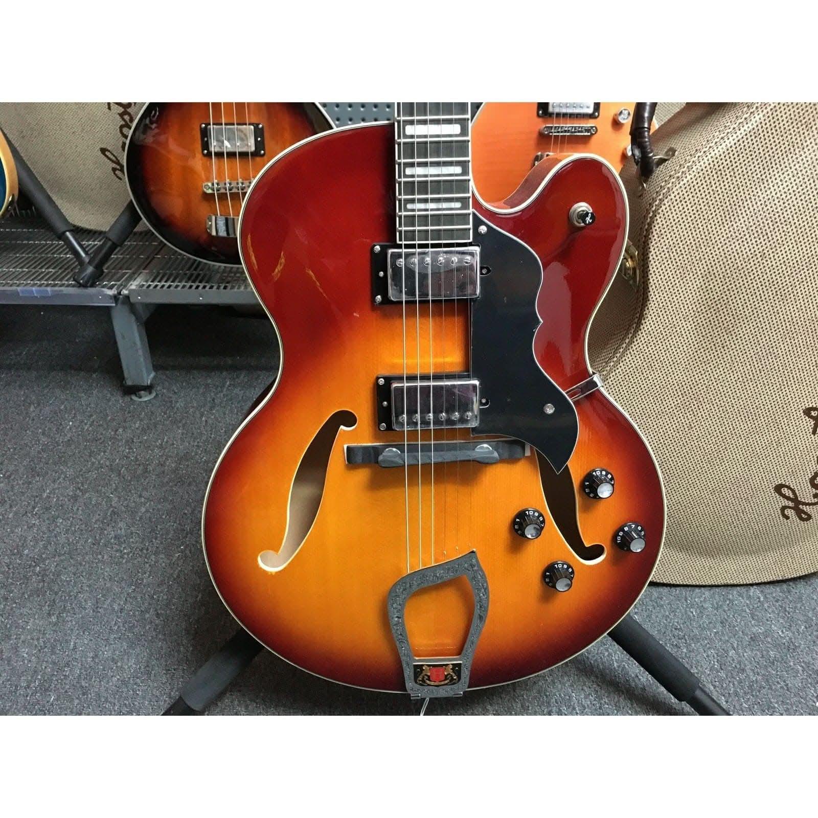 Hagstrom HJ800 Hollow Body Guitar in Vintage Sunburst - GIG Guitars