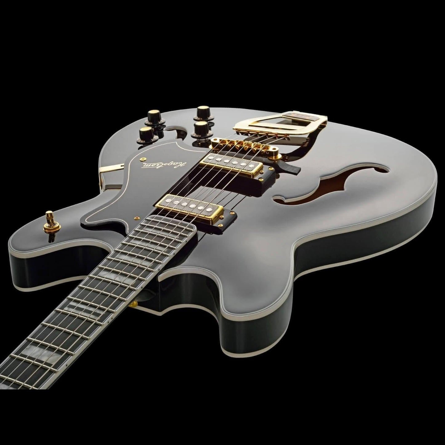 Hagstrom 67’ Viking II Semi-Hollow Guitar in Black Gloss - GIG Guitars