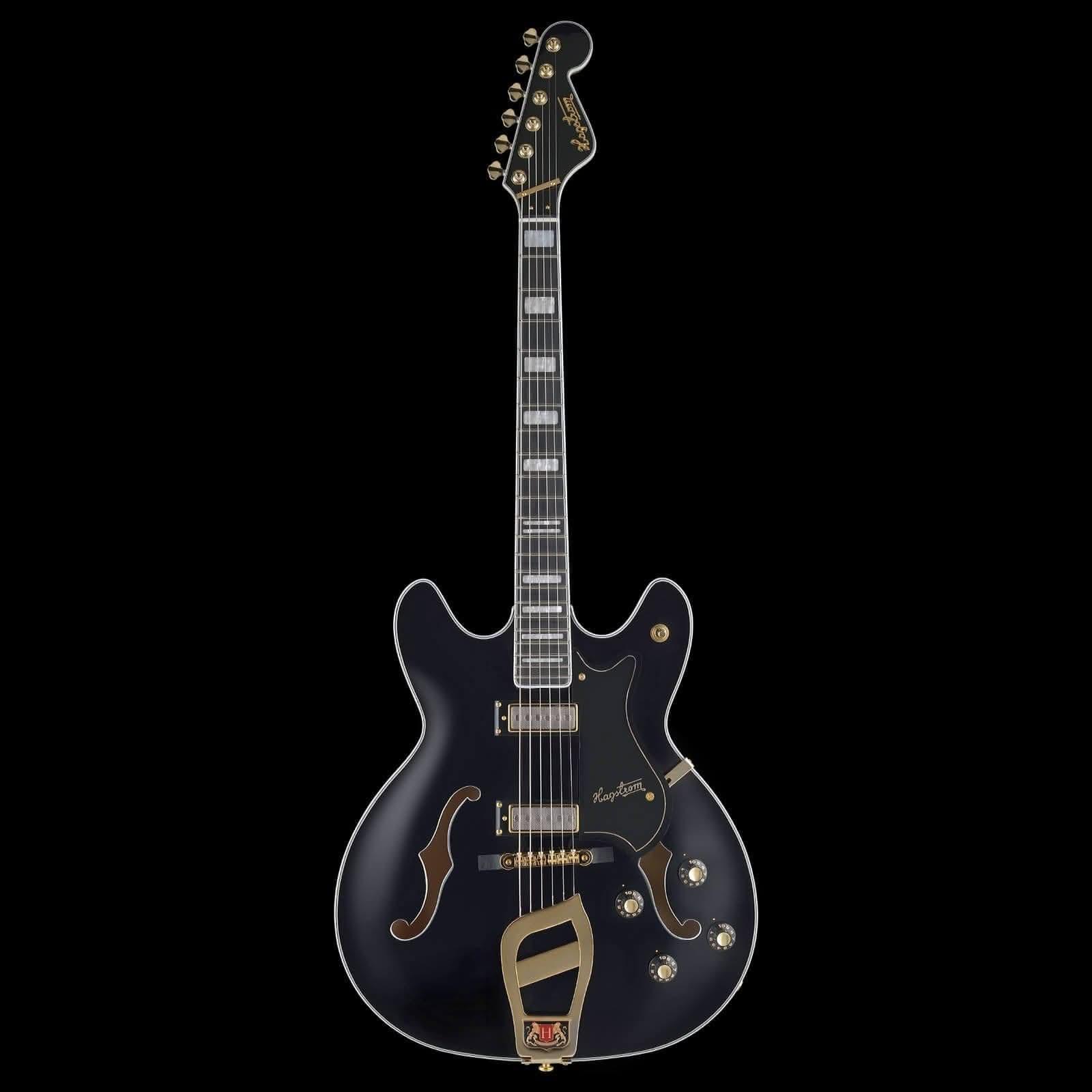 Hagstrom 67’ Viking II Semi-Hollow Guitar in Black Gloss - GIG Guitars