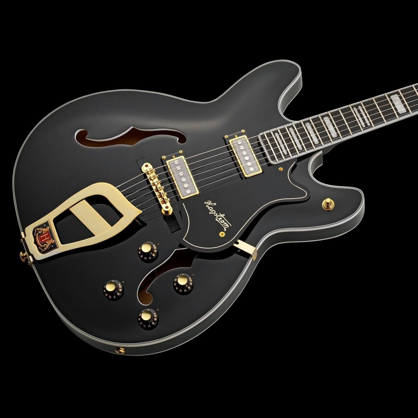 Hagstrom 67’ Viking II Semi-Hollow Guitar in Black Gloss - GIG Guitars