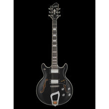 Hagstrom Alvar Semi-Hollow Guitar in Black Gloss Hagstrom Guitars Semi-Hollow Guitars