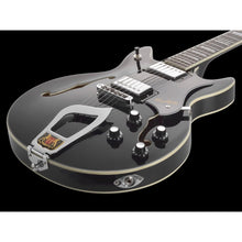 Hagstrom Alvar Semi-Hollow Guitar in Black Gloss Hagstrom Guitars Semi-Hollow Guitars