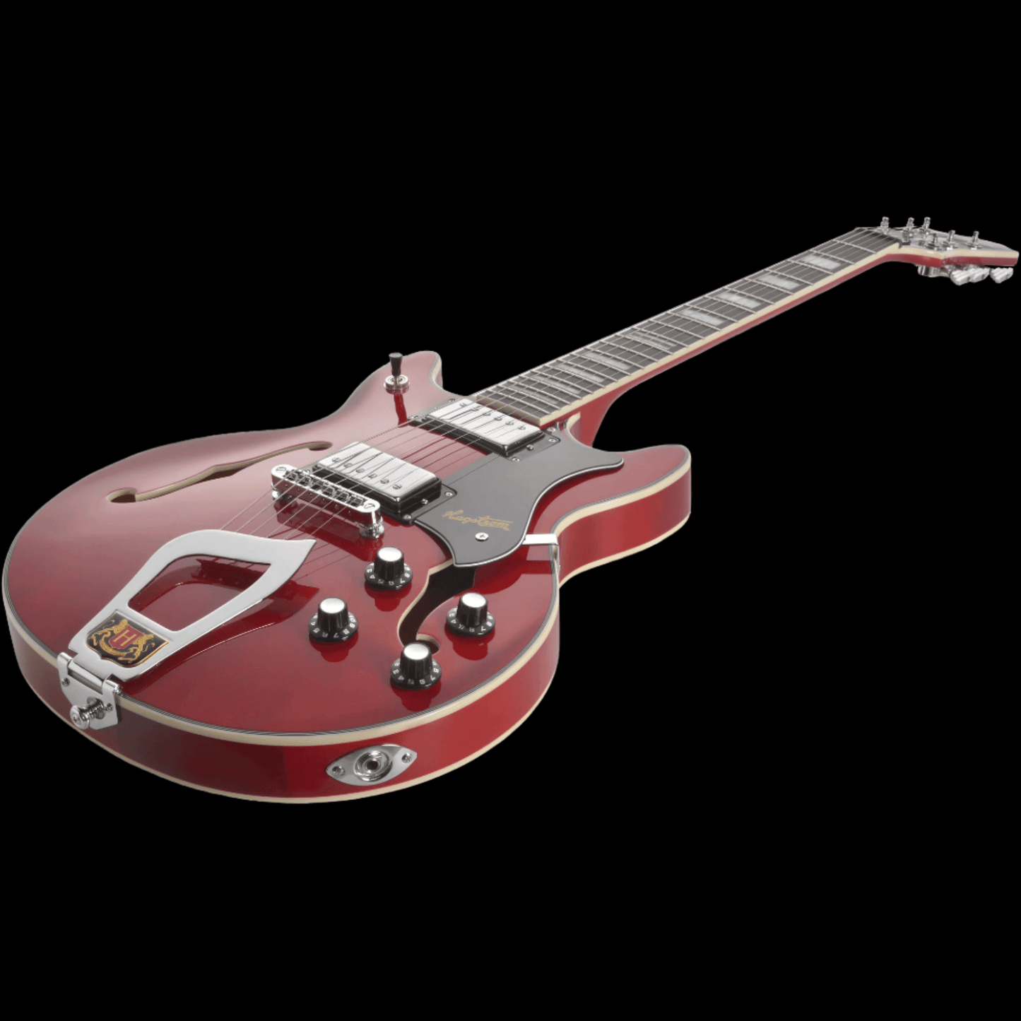 Hagstrom Alvar Semi-Hollow Guitar in Wild Cherry Transparent Gloss