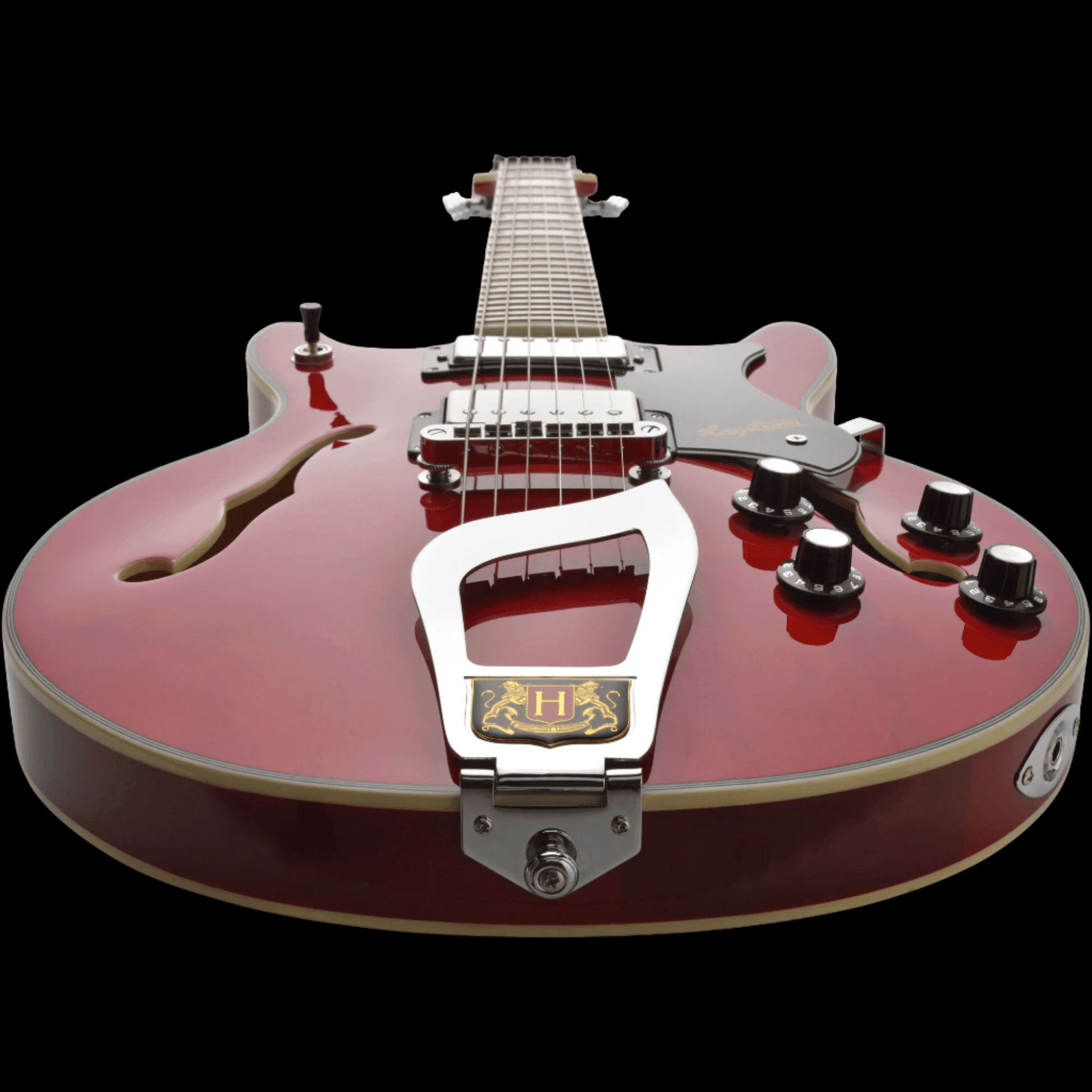 Hagstrom Alvar Semi-Hollow Guitar in Wild Cherry Transparent Gloss