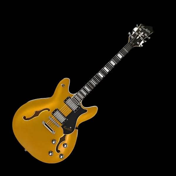 Hagstrom "Justin York" Viking Semi-Hollow Guitar Gold Top - GIG Guitars