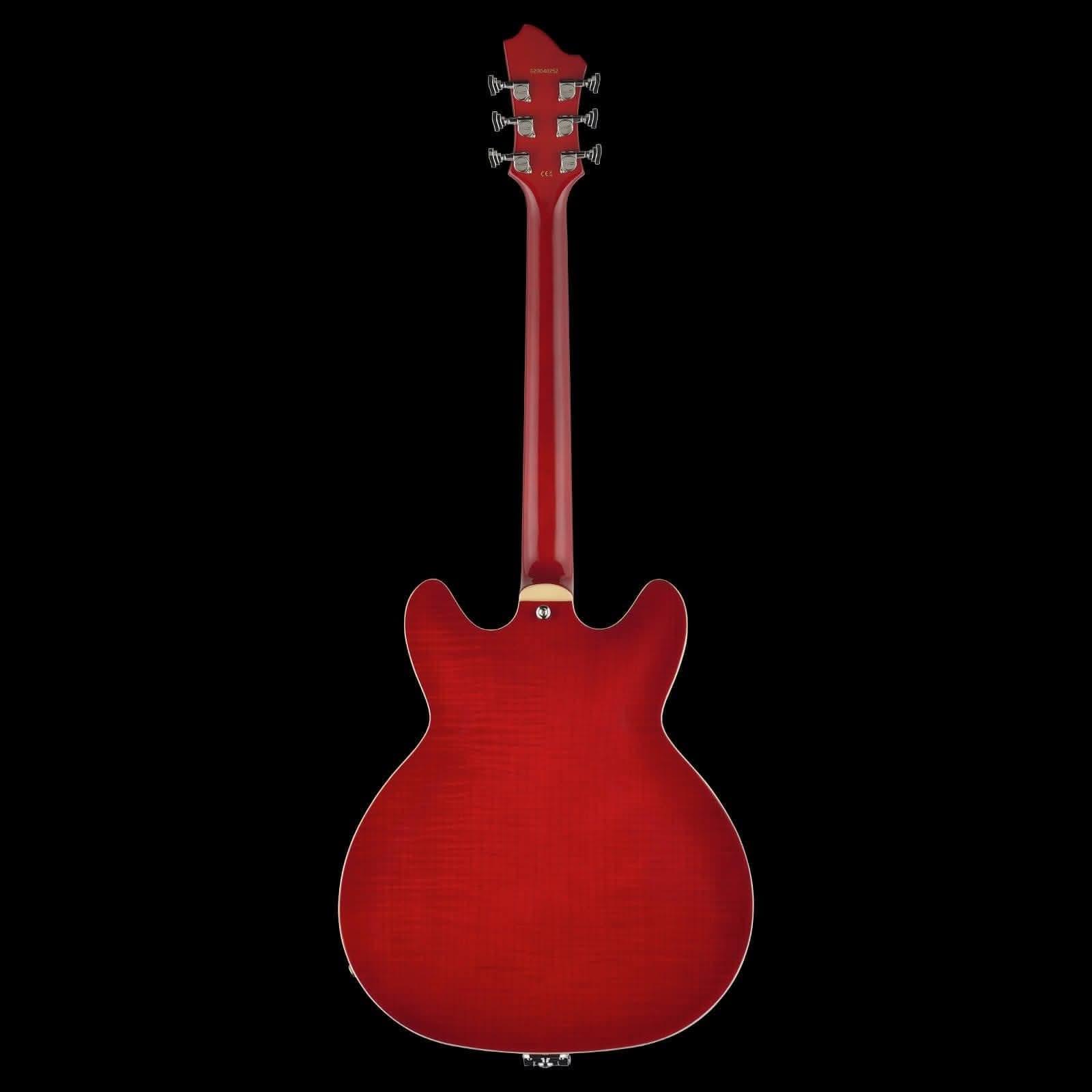 Hagstrom Tremar Viking Deluxe Semi-Hollow Guitar in Wild Cherry Transparent - GIG Guitars