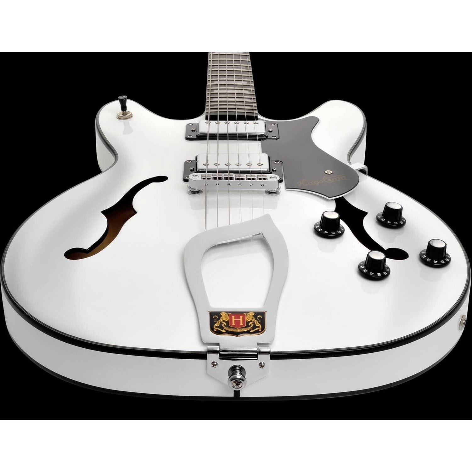 Hagstrom Viking Semi-Hollow Guitar in White Gloss - GIG Guitars