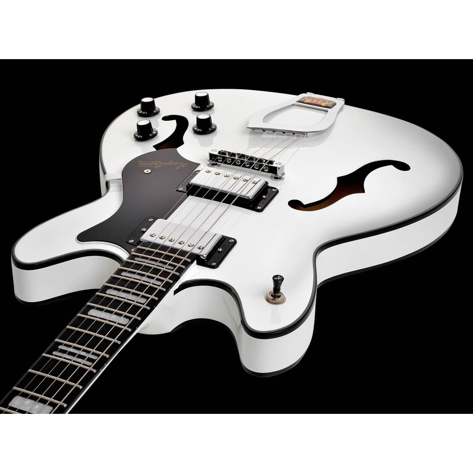 Hagstrom Viking Semi-Hollow Guitar in White Gloss - GIG Guitars