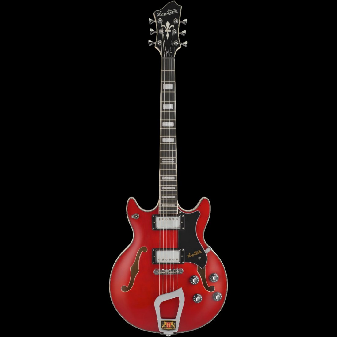 Hagstrom Alvar Semi-Hollow Guitar in Wild Cherry Transparent Gloss