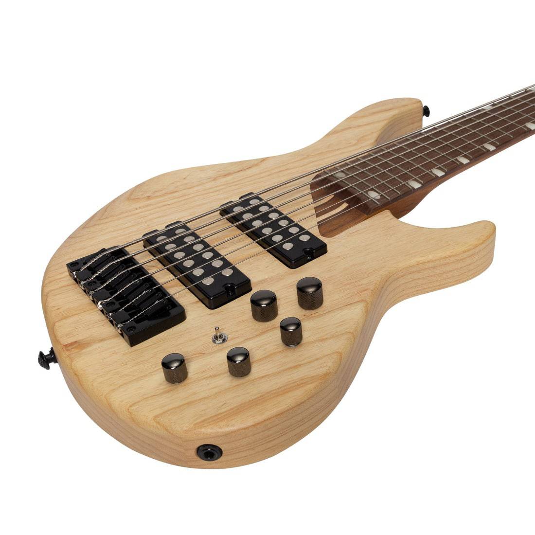 J&D 'Legacy Series' Mahogany & Zebrano T-Style Contemporary 6 String Electric Bass Guitar