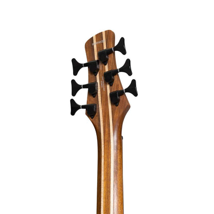 J&D 'Legacy Series' Mahogany & Zebrano T-Style Contemporary 6 String Electric Bass Guitar