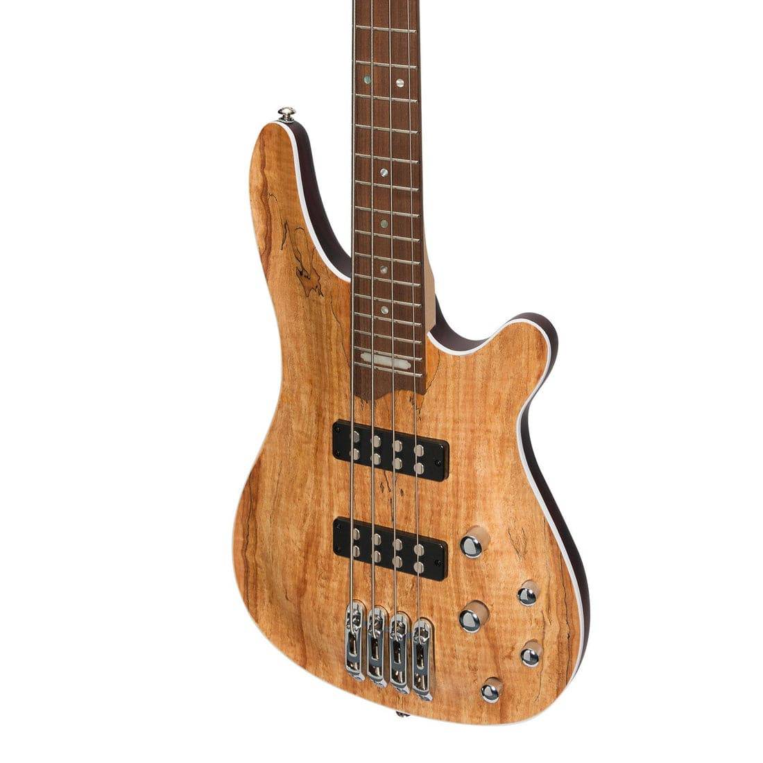 J&D Luthiers '20 Series' 4-String Contemporary Active Electric Bass Guitar Natural Satin