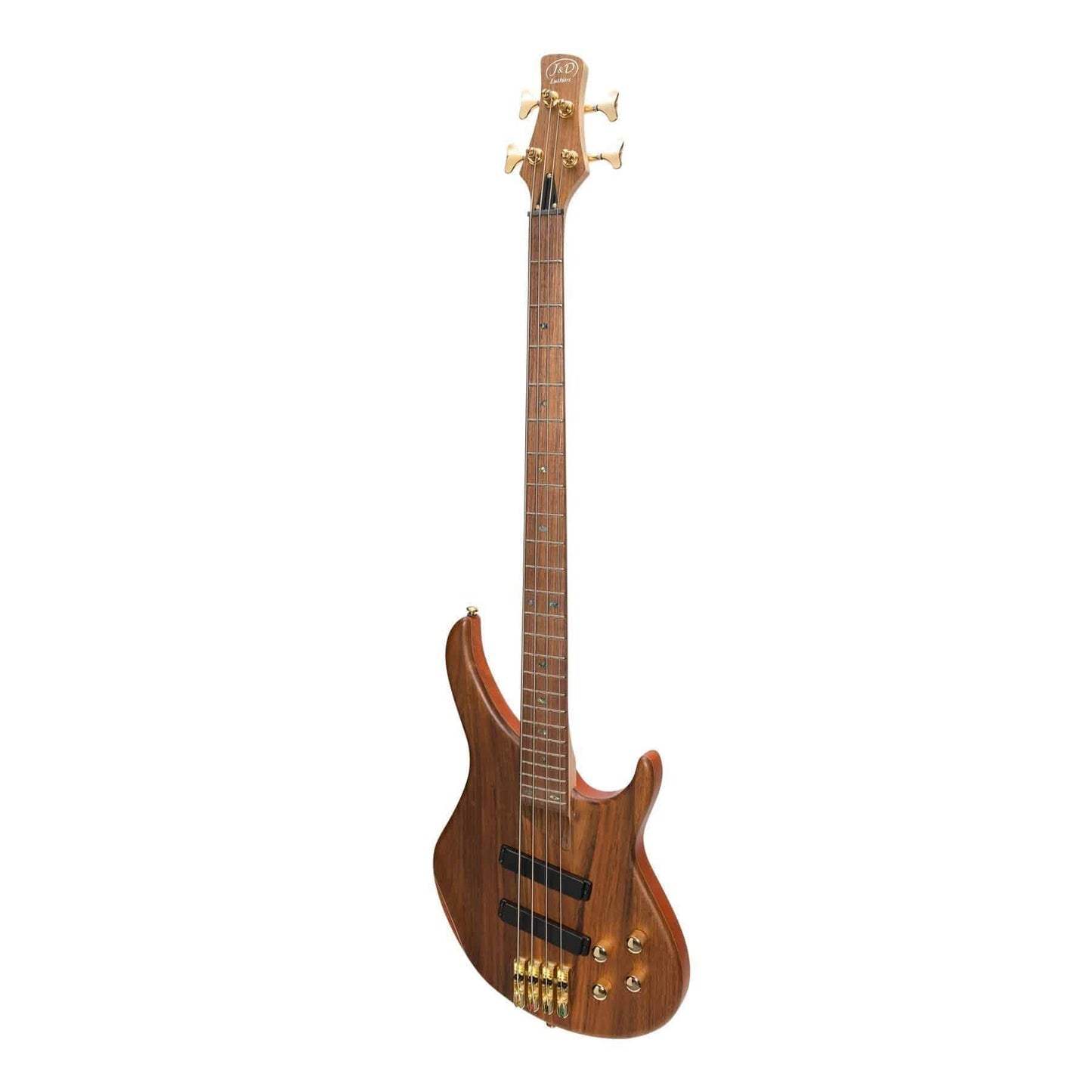 J&D Luthiers '21 Series' 4-String Contemporary Active Electric Bass Guitar Natural Satin