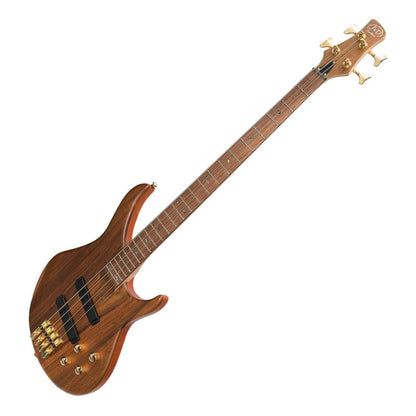 J&D Luthiers '21 Series' 4-String Contemporary Active Electric Bass Guitar Natural Satin