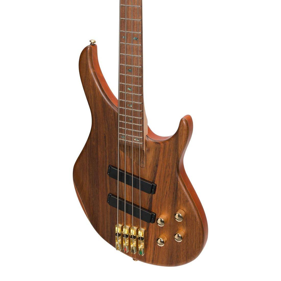 J&D Luthiers '21 Series' 4-String Contemporary Active Electric Bass Guitar Natural Satin