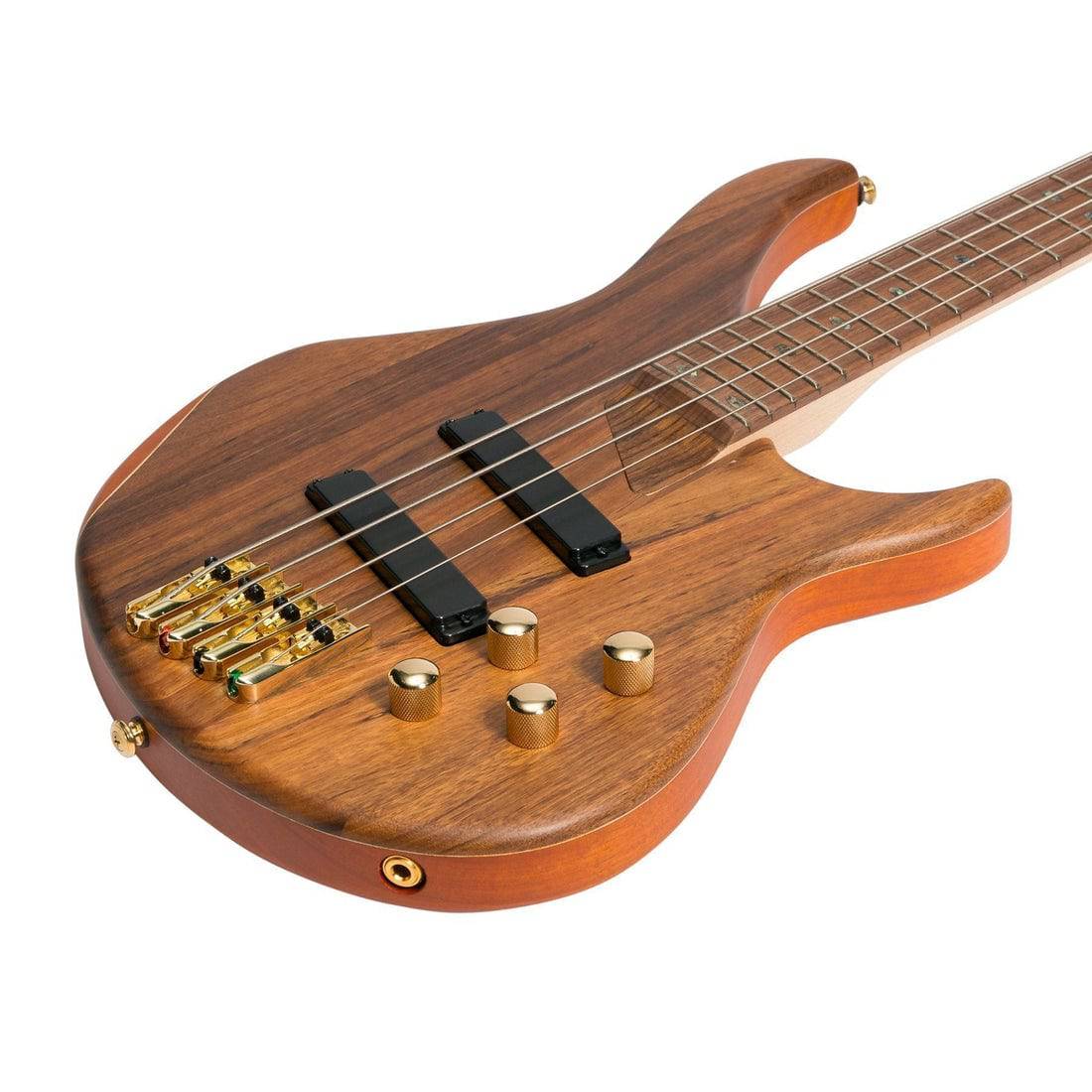 J&D Luthiers '21 Series' 4-String Contemporary Active Electric Bass Guitar Natural Satin