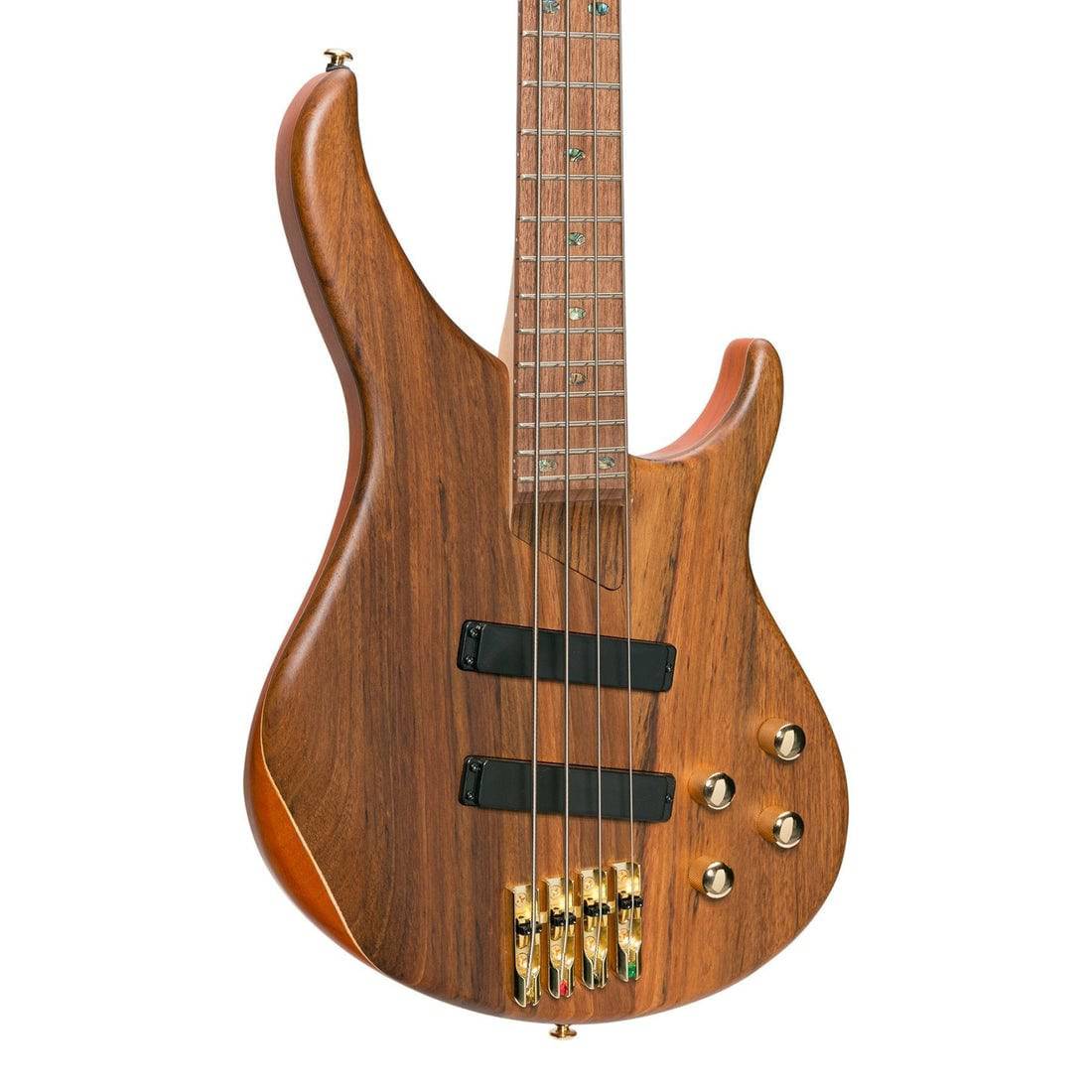 J&D Luthiers '21 Series' 4-String Contemporary Active Electric Bass Guitar Natural Satin