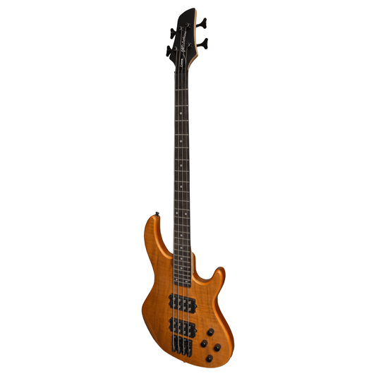 J&D Luthiers 4-String M-Style Contemporary Active Electric Bass Guitar Natural Satin