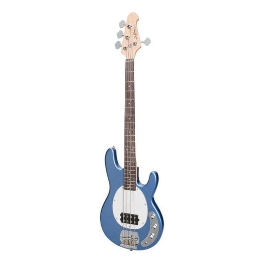 J&D Luthiers 4-String MM-Style Electric Bass Guitar Metallic Blue