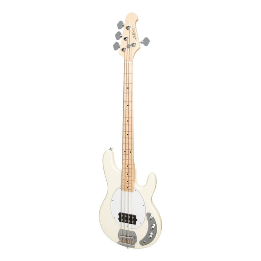 J&D Luthiers 4-String MM-Style Electric Bass Guitar Vintage White