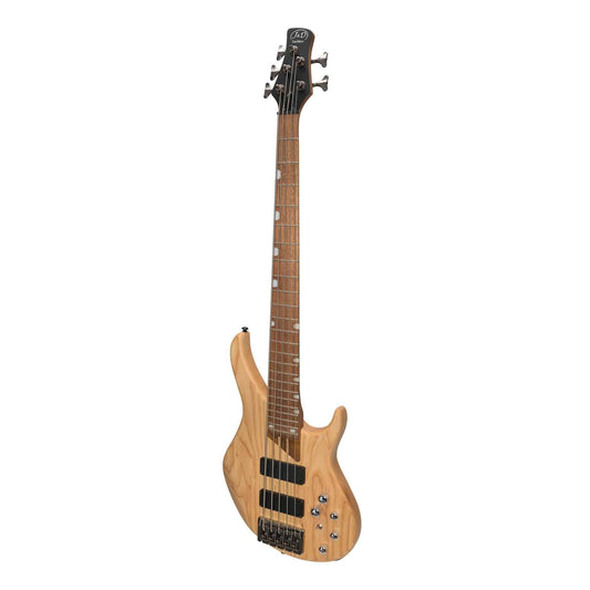 J&D Luthiers '48 Series' 5-String Contemporary Active Electric Bass Guitar Natural Satin