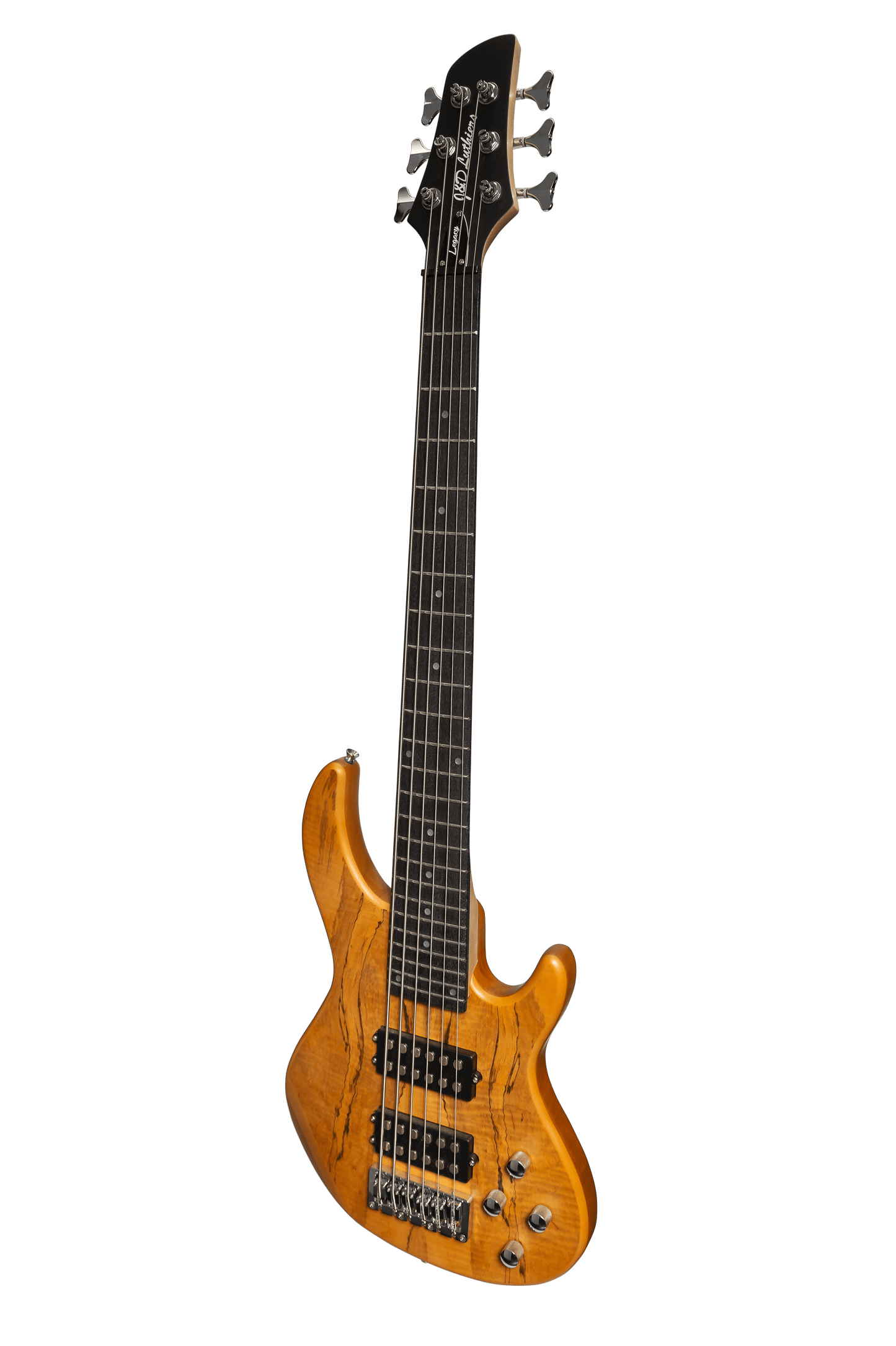 J&D Luthiers 6-String T-Style Contemporary Active Electric Bass Guitar Natural Satin