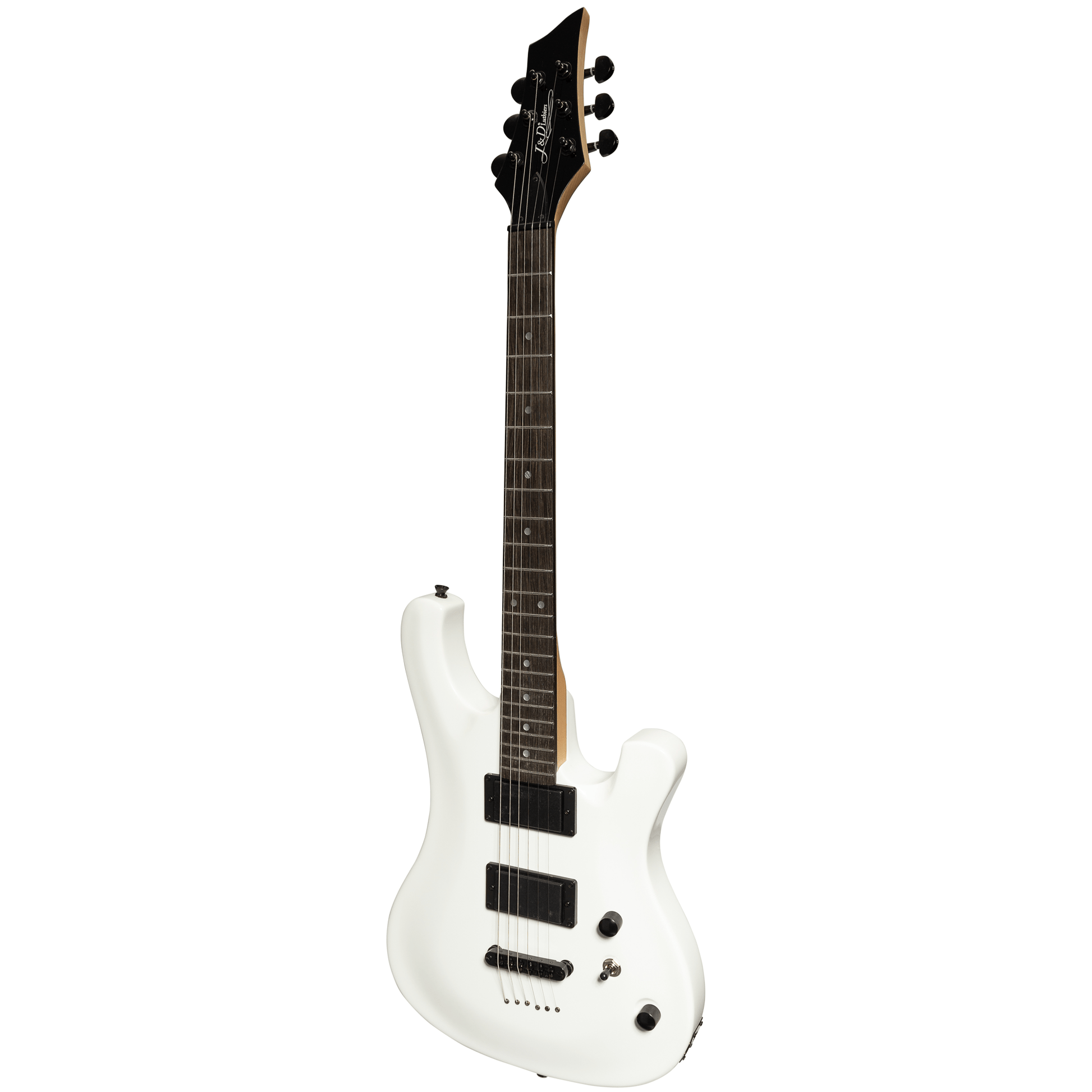 J&D Luthiers Contemporary-Style 2x HB Electric Guitar White