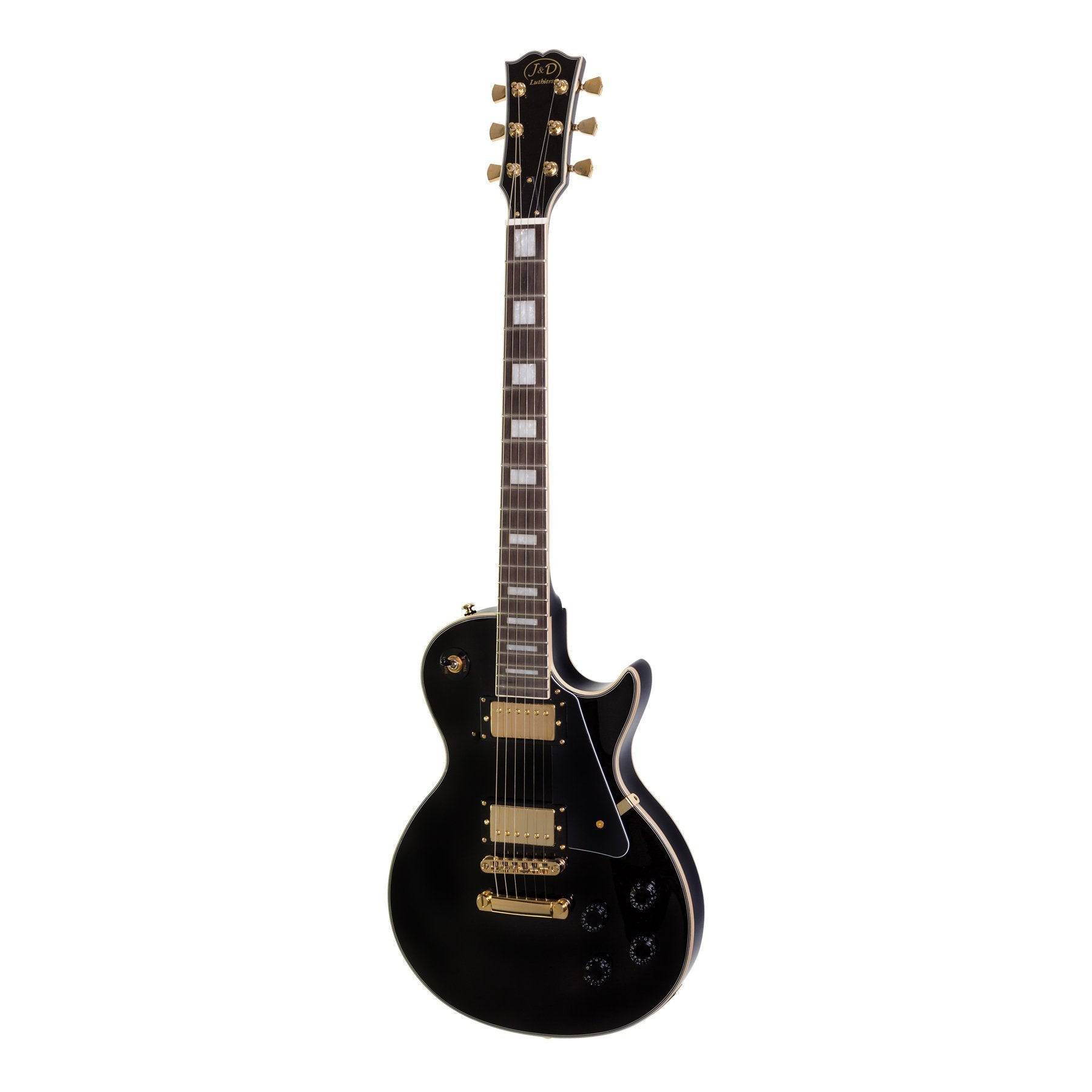 J&D Luthiers LP-Custom Style Electric Guitar Black