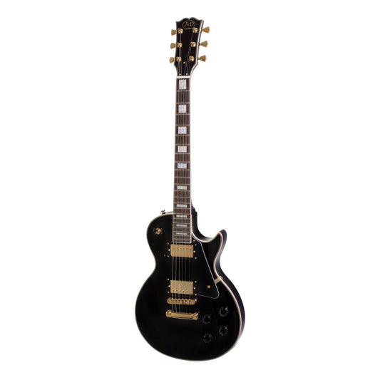 J&D Luthiers LP-Custom Style Electric Guitar Black